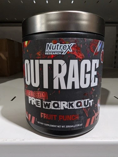 Nutrex Outrage Extreme Pre-Workout Fruit  30 Serv **FREE SHIPPING** EXP 3/2028