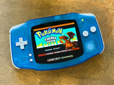 Nintendo Game Boy Advance backlit ags101 clear blue Handheld System ips v5