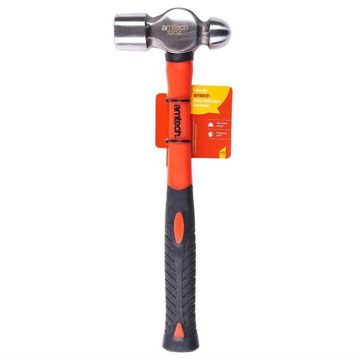Amtech A0690 32oz (1kg) Ball pein hammer with fibreglass shaft