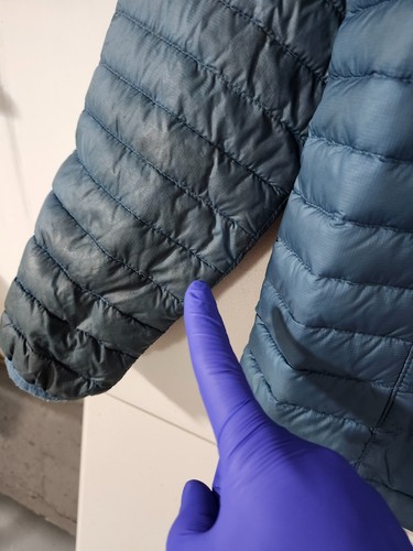 LL BEAN Jacket Boys M Teal Downtek Puffer Zip Quilted 650 Outdoor Hiking Walk - Picture 17 of 22