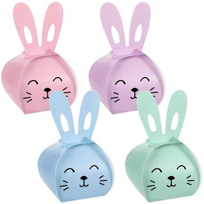 36 Pcs Easter Bunny Gifts Treat Boxes for Paper Colorful Cute Small Rabbit Du...