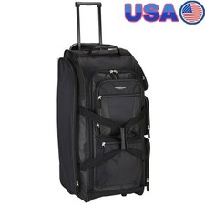 Adventure 30in Rolling Duffel Bag 7 Pocket Travel Organizer Telescopic Handle US