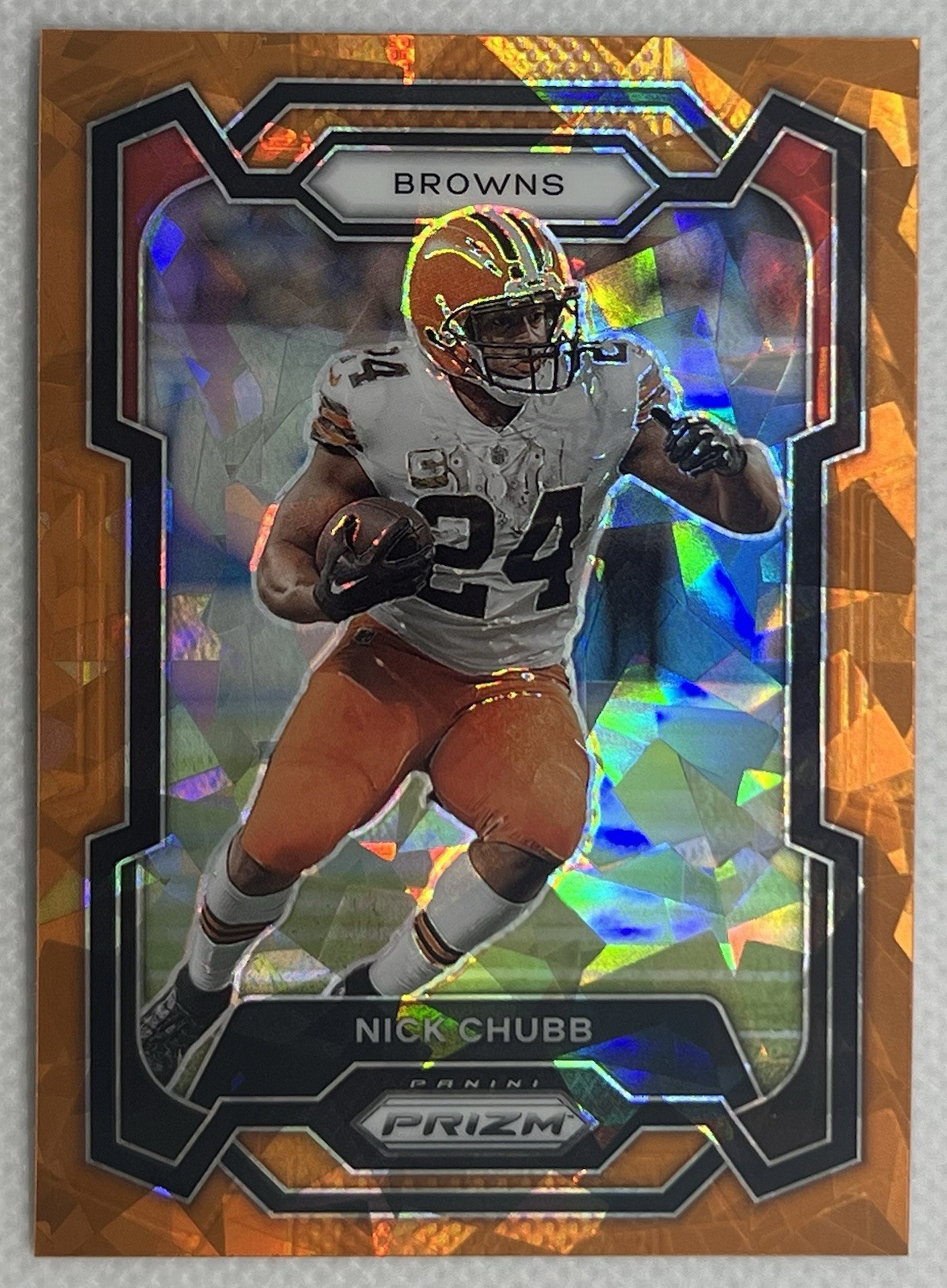 2023 Panini Prizm - Nick Chubb #69 Orange Ice Prizm
