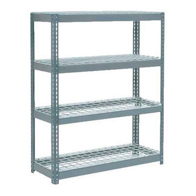 Boltless Extra Heavy Duty Shelving 48''W x 24''D x 72''H 4 Shelves Wire Deck