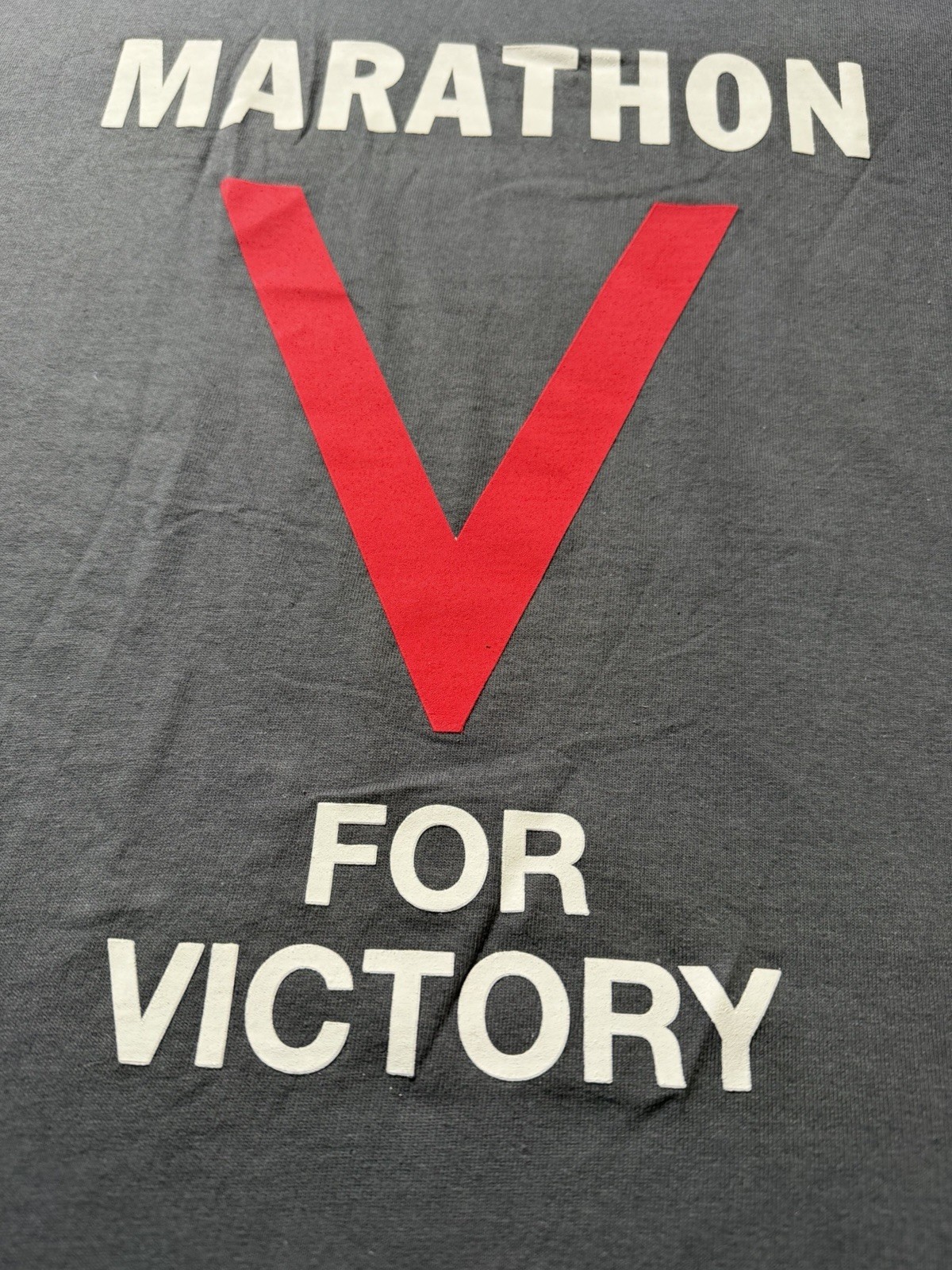 The Marathon Clothing Men's Gray V for Victory Graphic Logo Crew Neck Tee 2XL image 3