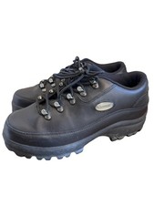 Lugz Shoe Wmns 8.5 Shoe Leather Black Chunky Vtg Y2K Platform Hiking Lug