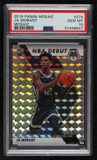 2019 Panini Mosaic NBA Debut Silver Prizm Ja Morant #274 PSA 10 GEM MT Rookie RC