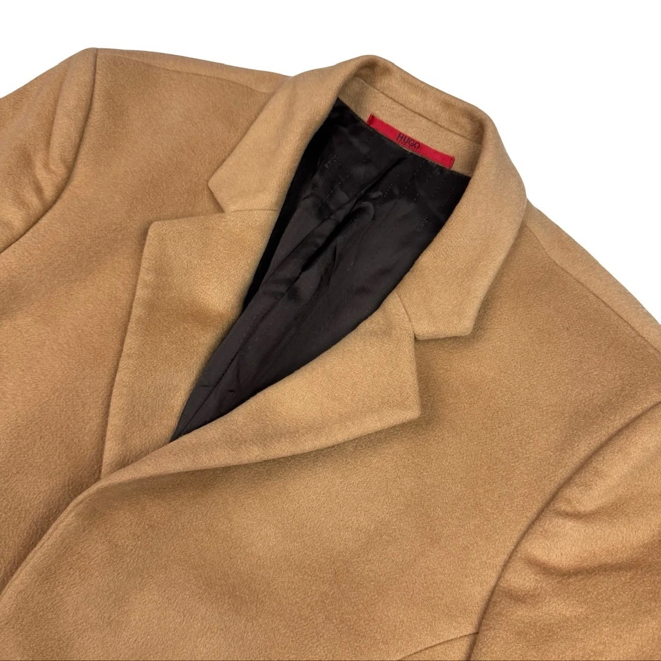 Hugo Boss Men’s 100% Cashmere Trench OverCoat Tan/Brown • 42R US - Image 2 of 4