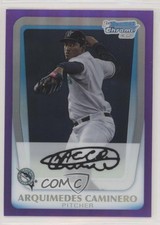 2011 Bowman Chrome Prospects Purple Refractor 298/799 Arquimedes Caminero 00q8