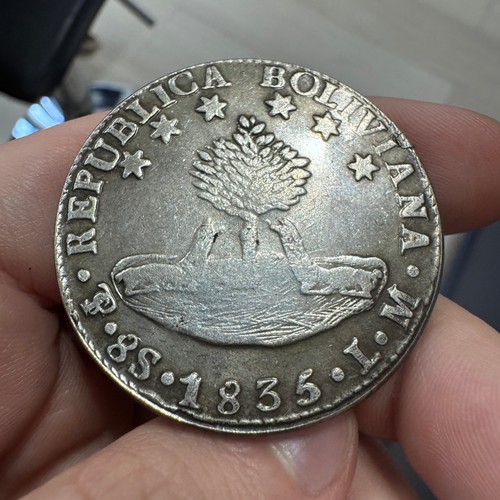 Coin 1835 Bolivia 8 Soles Bolivar - 第 2/5 張圖片