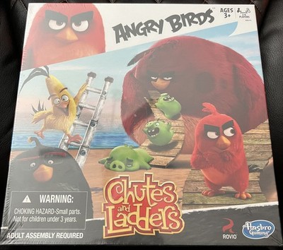 BOARD GAME Chutes & Ladders - ANGRY BIRDS - Rovio Hasbro Ages 3+ / 2-6 Players