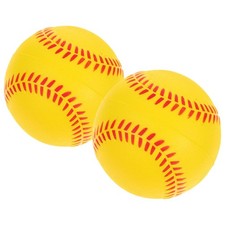 2Pcs Reusable PU Sponge Softballs for Kids Indoor Baseball Practice