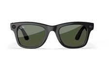    New Ray-Ban META Wayfarer Shiny Black W/ Green Lens Size 53 L   GEN2 
