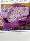 Lavender Baby Sweater Newborn Size Knitting Pattern Pages From Magazine