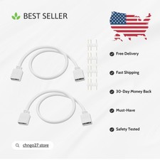 Effortless 2Pcs 11.8in RGB Extension Cables for 5V PC Fans LED Strips