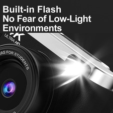 1080P 12MP Digital Camera Auto Focus Vlog Camera With 2.8 Inch 180 Degree Flip