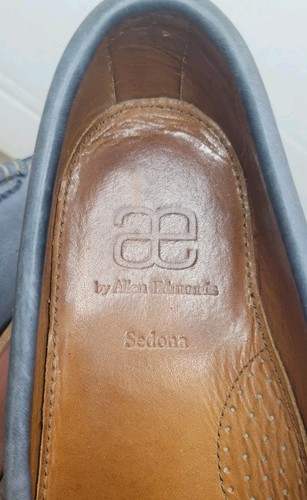 Mocassini AE By Allen Edmonds Sedona in pelle blu taglia 9D - Foto 11 di 14