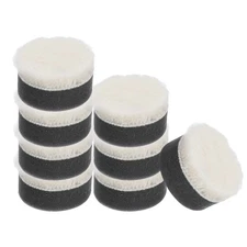 8pcs 1" Wool Felt Sponge Polishing Pad Hook Loop Buffing Wheel