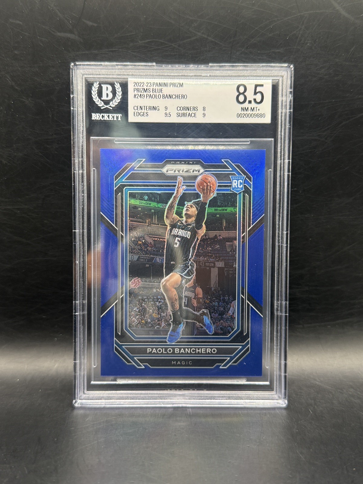 2022 Panini Prizm Paolo Banchero Blue Prizm #249 /199 BGS 8.5 Rookie RC Magic