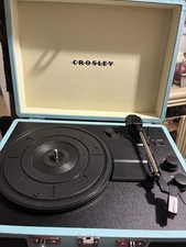 Turntable Crosley Cruiser Deluxe Portable 3 Speed Bluetooth Record Player Used