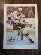 Rod Brind’Amour Autographed 18x14 Artist Print Carolina Hurricanes