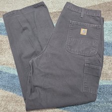 Carhartt B11 Dungaree Work Pants 38x30 Brown Canvas Carpenter