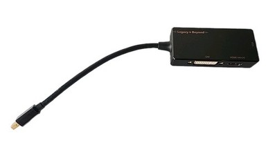 SIIG Mini DisplayPort 4K HDMI/DVI/VGA 3-in-1 Adapter Legacy & Beyond 02-1984B