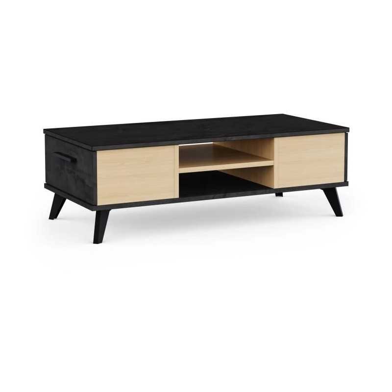 Table basse KENT pour des apéritifs conviviaux dans un salon contemporain en bois