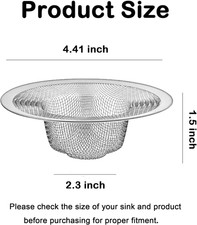 10Pcs Metal Mesh Kitchen Sink Strainer, 4.41" Stainless Steel Slop Basket Fil...