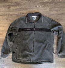 Men's Columbia Interchange Core Fleece Jacket In Gray and Black. Size Large