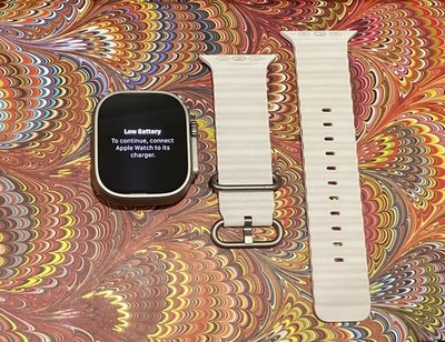 Apple Watch Ultra 2 GPS Cellular 49mm Titanium Case White Ocean Band-Adjustable