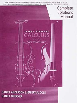 Complete Solutions Manual, Chapters 1-11 for - Paperback, by Stewart - Very Good