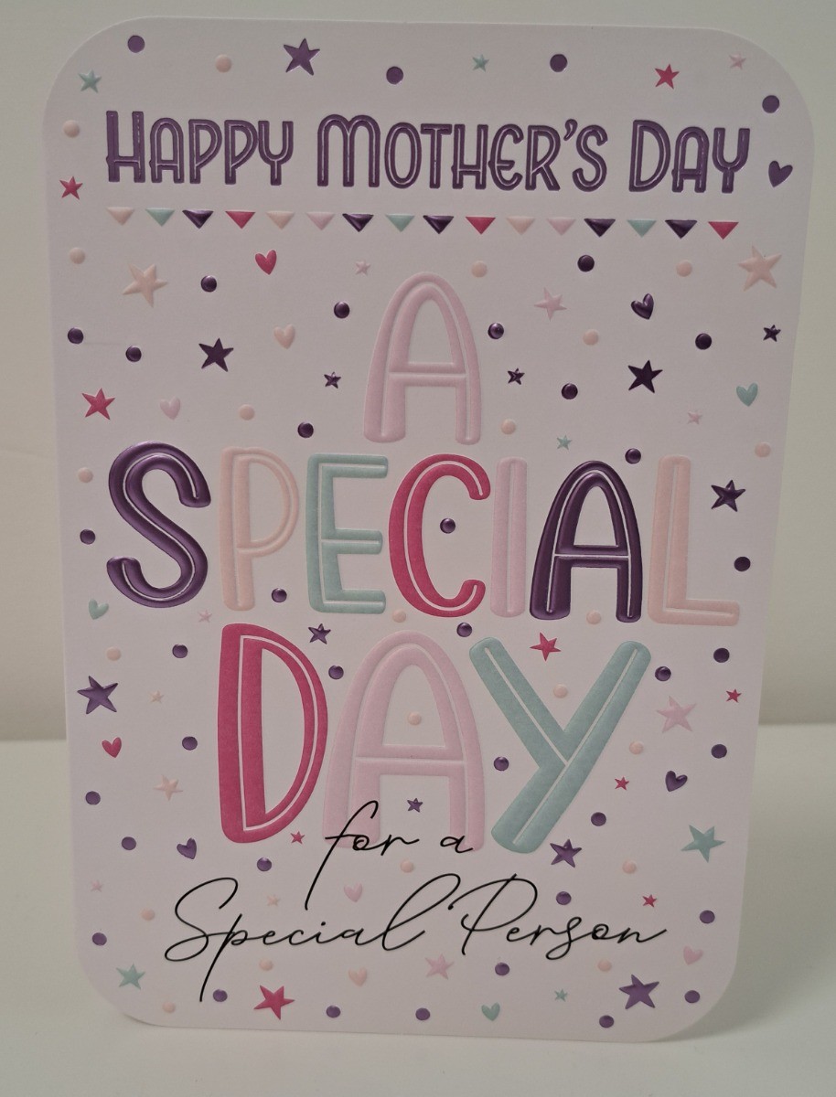 Mother's Day Card. A Special Day For A Special Person. 19x13cm