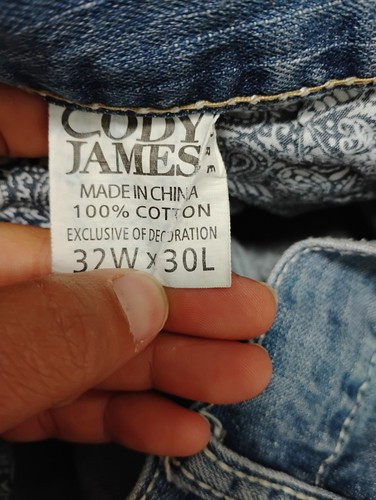 Jeans Cody James uomo 32x30 blu pantaloni denim taglio dritto elasticizzato western rodeo - Foto 10 di 12