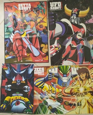 UFO ROBOT POSTER SET GOLDRAKE JEEG THROWTA MAZINGER Gazzetta dello Sport GO NAGAI