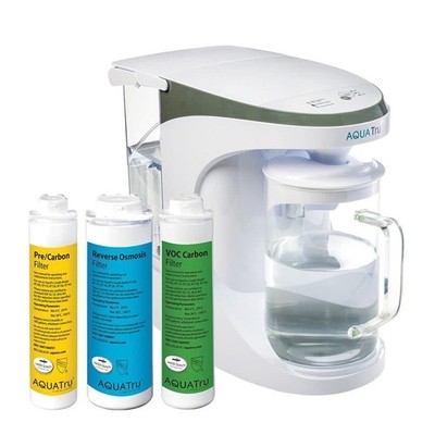 AquaTru Carafe Countertop Water Purifier |Compact 4-Stage Reverse Osmosis System
