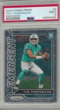 Graded 2020 Panini Prizm Tua Tagovailoa #2 Emergent Rookie RC Football Card PSA9. rookie card picture