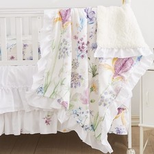 Gilrs Floral Bedding Boho Baby Bedding Watercolor Farmhouse Nursery Crib Blan...