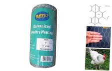 MTB 20GA Galvanized Hexagonal Poultry Netting Chicken Wire 12 inches x 12"x150