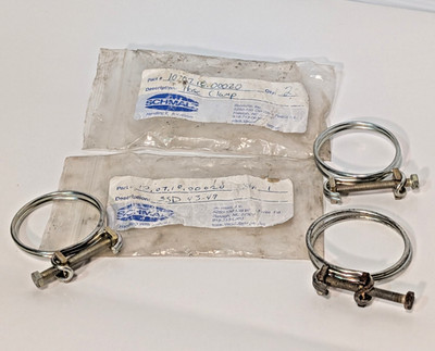 Lot of 3: Schmalz 10.07.10.002, SSD 43-490 Wire Enforcement Hose Clamps