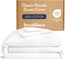 Luxury 100 Cotton Percale Duvet Cover - Soft  Breathable, Easy Care