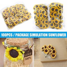 100PCS Handmade Simulation Sunflowers for DIY Party Decor and Creative Projects