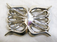 Small Vintage Navajo Unmarked Sterling Silver Cast Belt Buckle