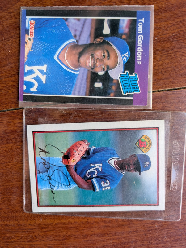 1989 Tom Gordon Rookie Bowman + Donruss Rated Rookie and 2 Card lot