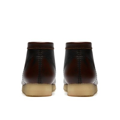NEW Men Clarks Wallabee Original Edition of Dark Tan Combi Brown