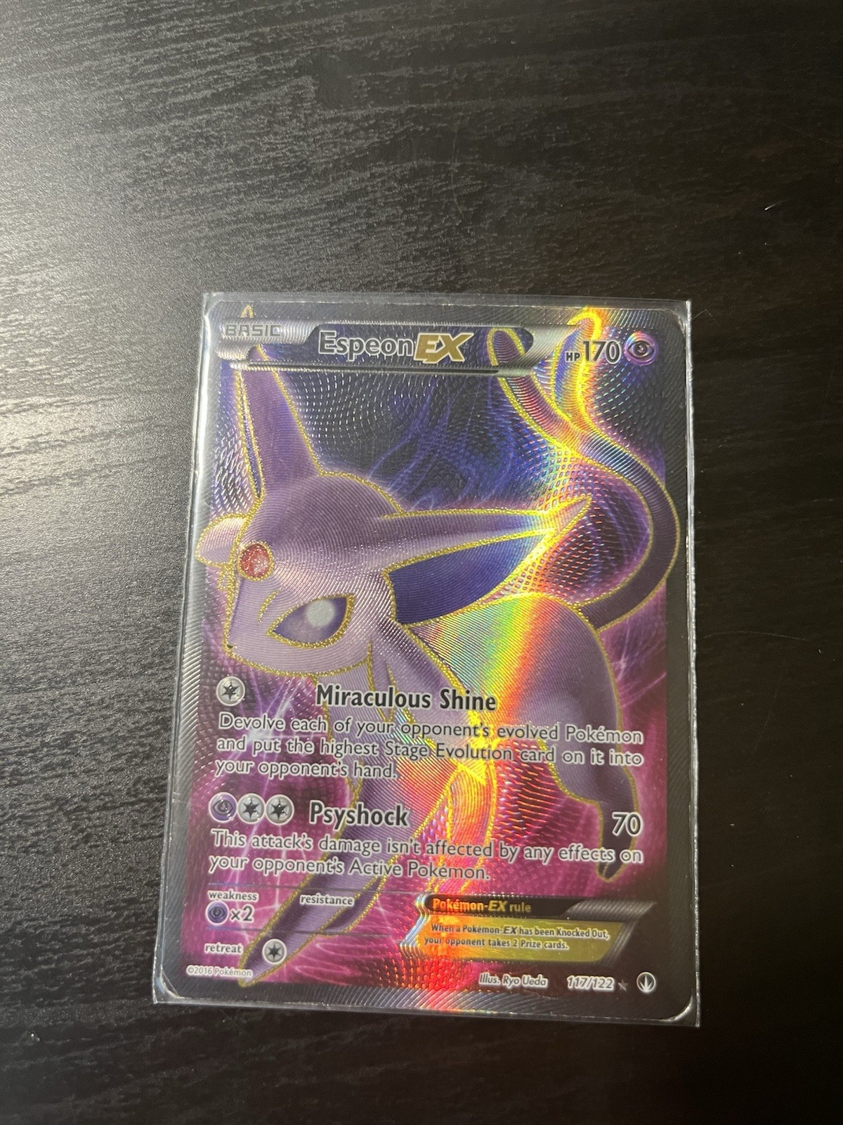 Pokemon TCG Espeon EX 117/122 Breakpoint Ultra Rare Full Art Holo English
