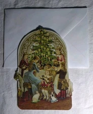 Vintage-Style Die-Cut Christmas Gifted Card Gifted Line John Grossman Collection