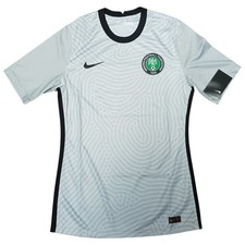 Men's Nike Nigeria Goalkeeper Player Match Issue Jersey Grey CU0967-043 MEDIUM