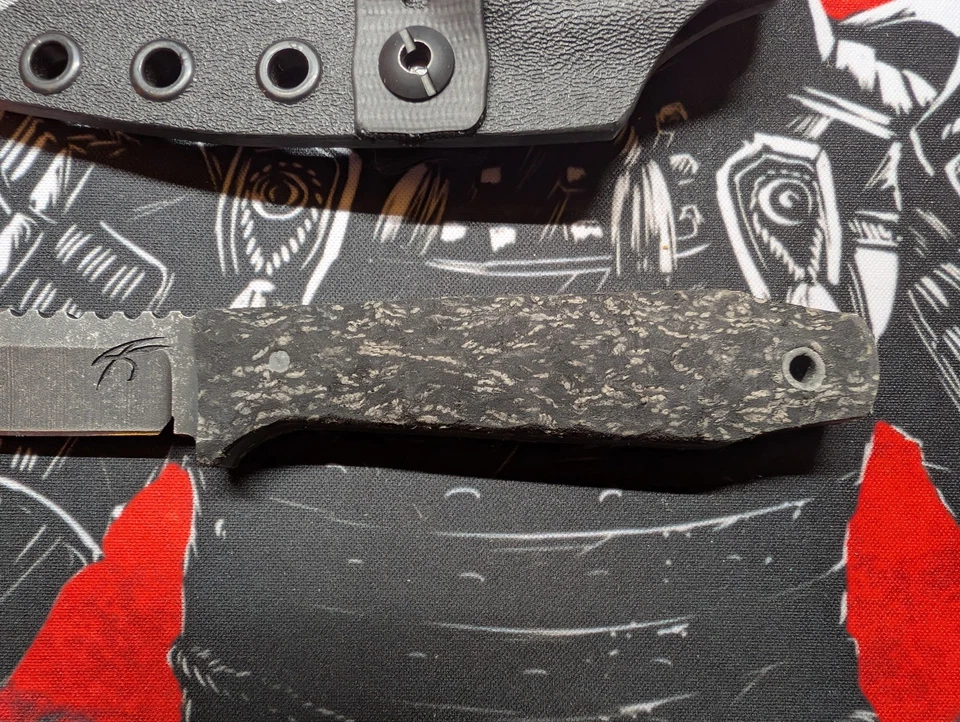 Jason Knight Mini Coffin Bowie Rubberized Handle / Sheath Signed By Jason Knight - Image 4 of 4