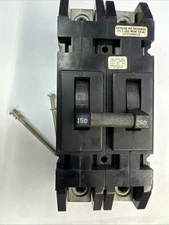 Westinghouse / Bryant 150 Amp 240v De-ion Breaker 2 Pole QCC2150 Lugs Both Sides